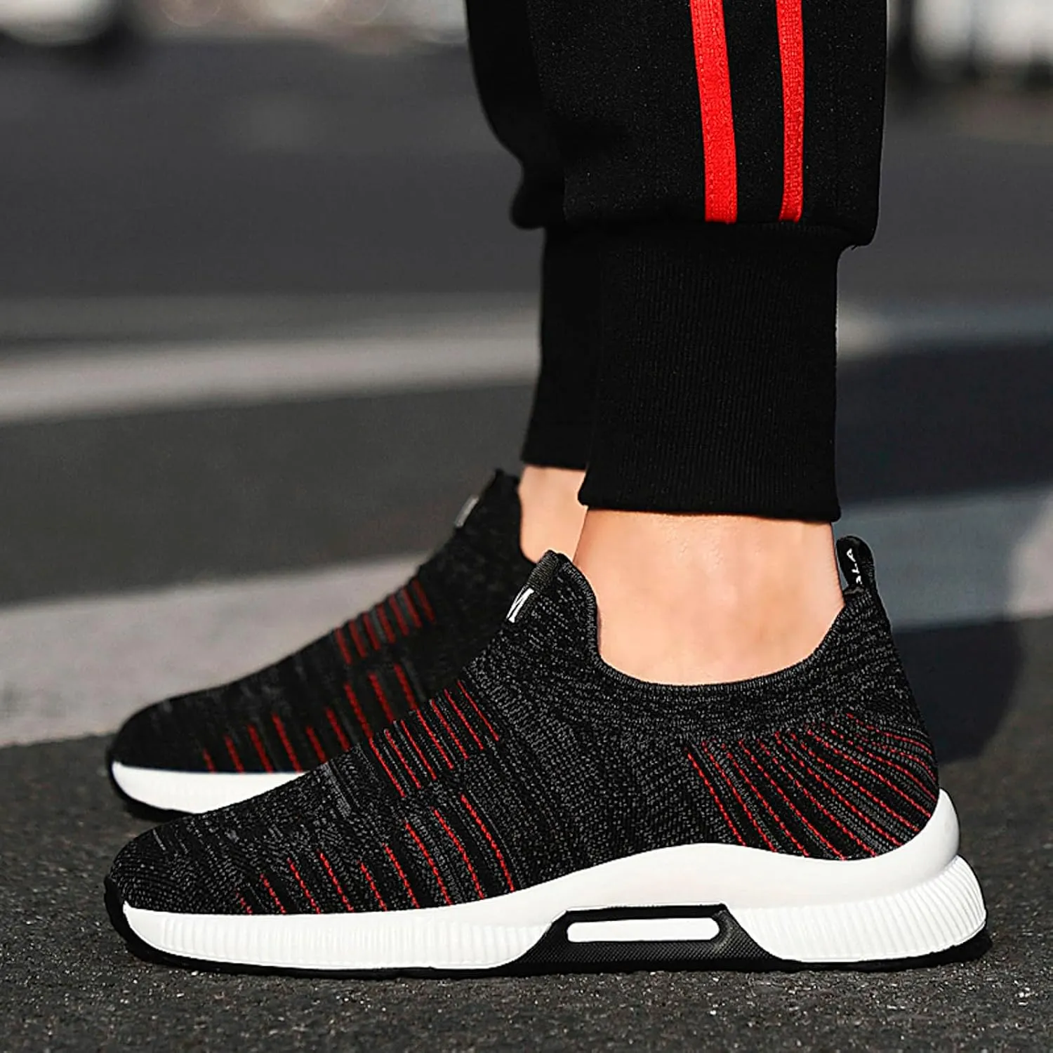 4cm Men's Elevator Shoes Men's Casual Mesh Trainers Lightweight Breathable Lace Up Sports Shoes with Sneaker Men Leather