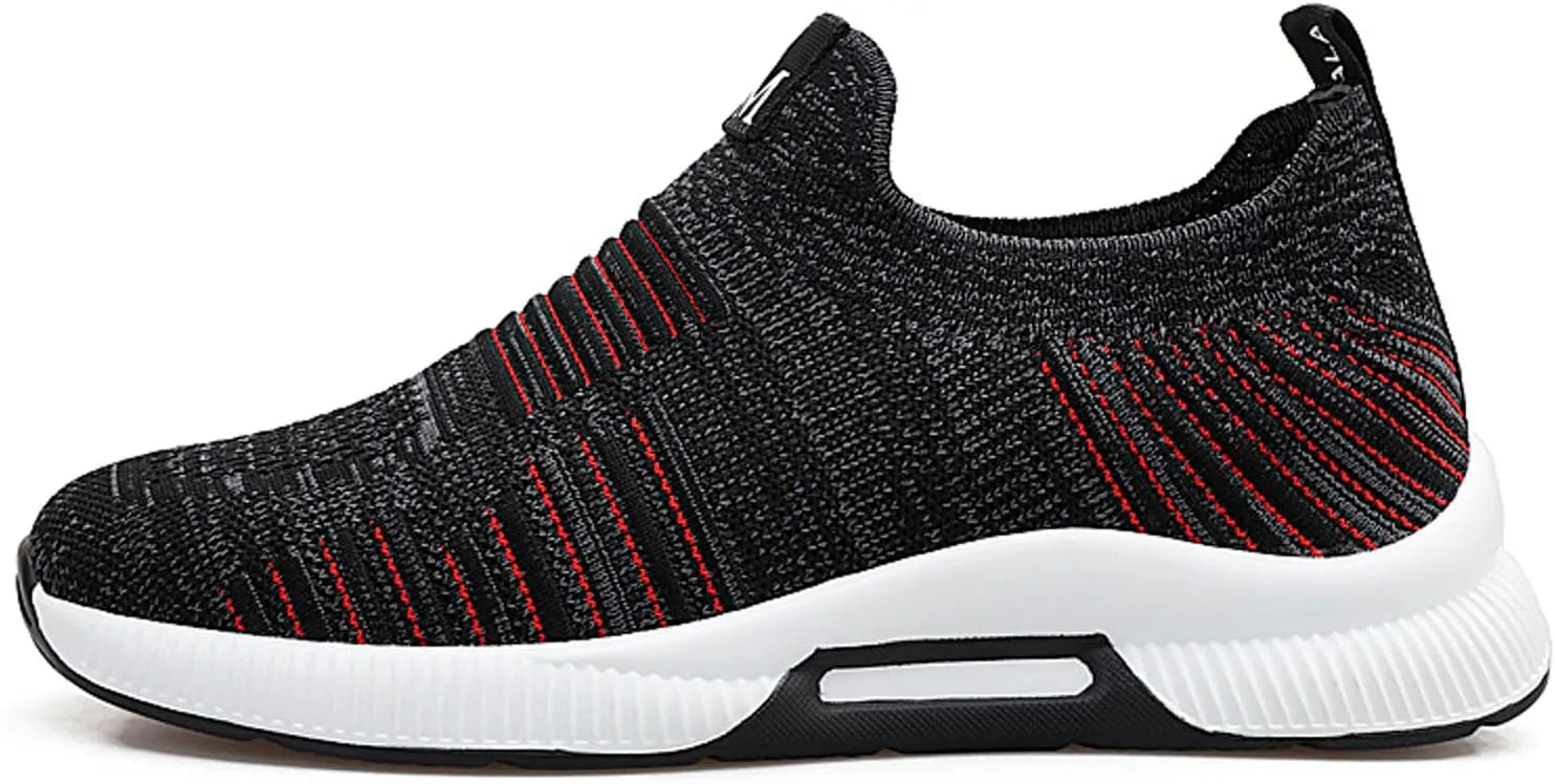 4cm Men's Elevator Shoes Men's Casual Mesh Trainers Lightweight Breathable Lace Up Sports Shoes with Sneaker Men Leather