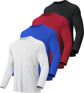 7 Pack Long Sleeve Shirts for Men UPF 50  UV Sun Protection Quick Dry Moisture Wicking Workout Tee Shirts
