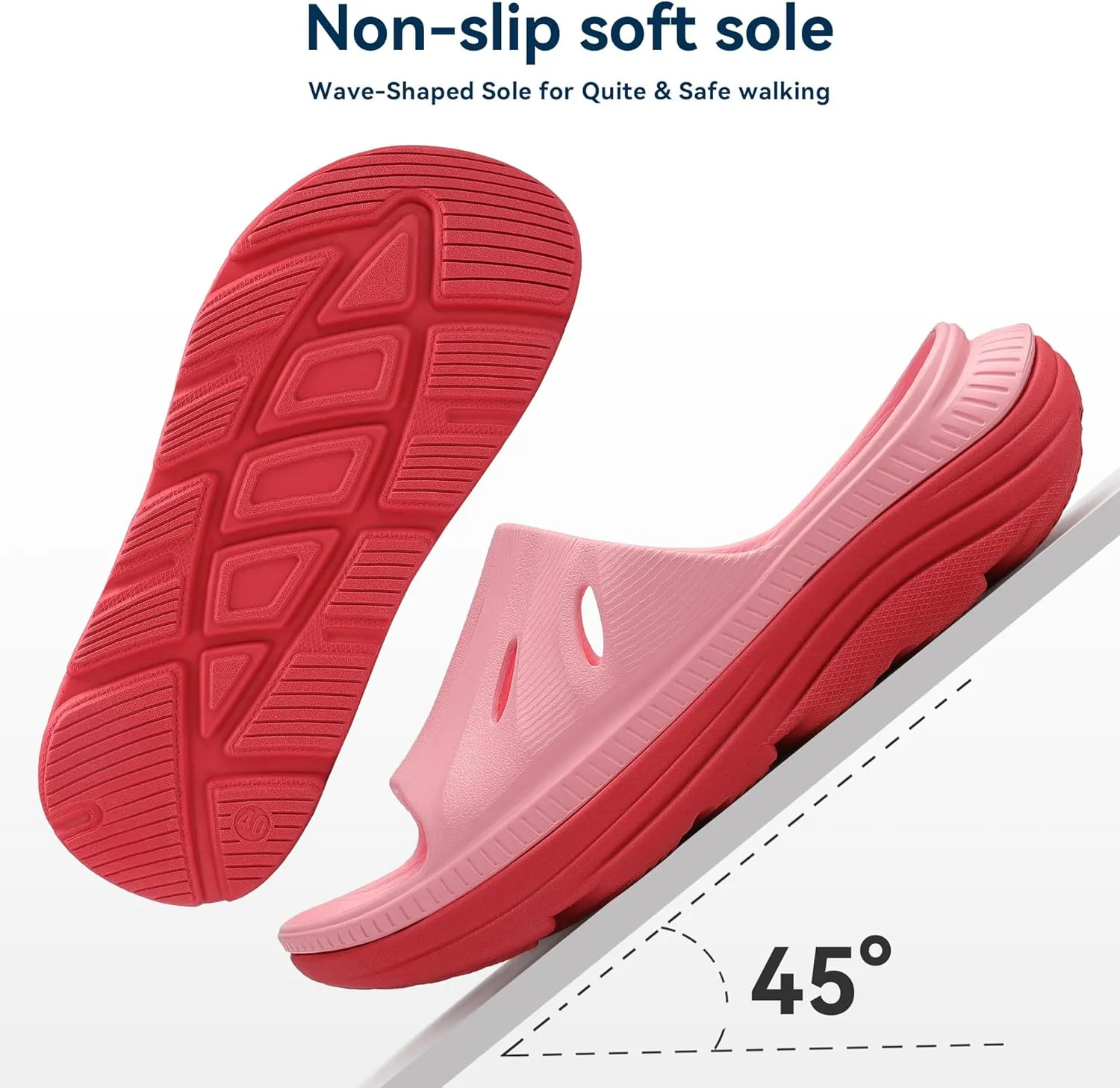ARISIC Recovery Slides Sandals for Women Plantar Fasciitis Thick Cushion Orthotic Men Athletic Slides Lightweight Comfort Women Cloud Slippers Arch Support of Indoor Outdoor