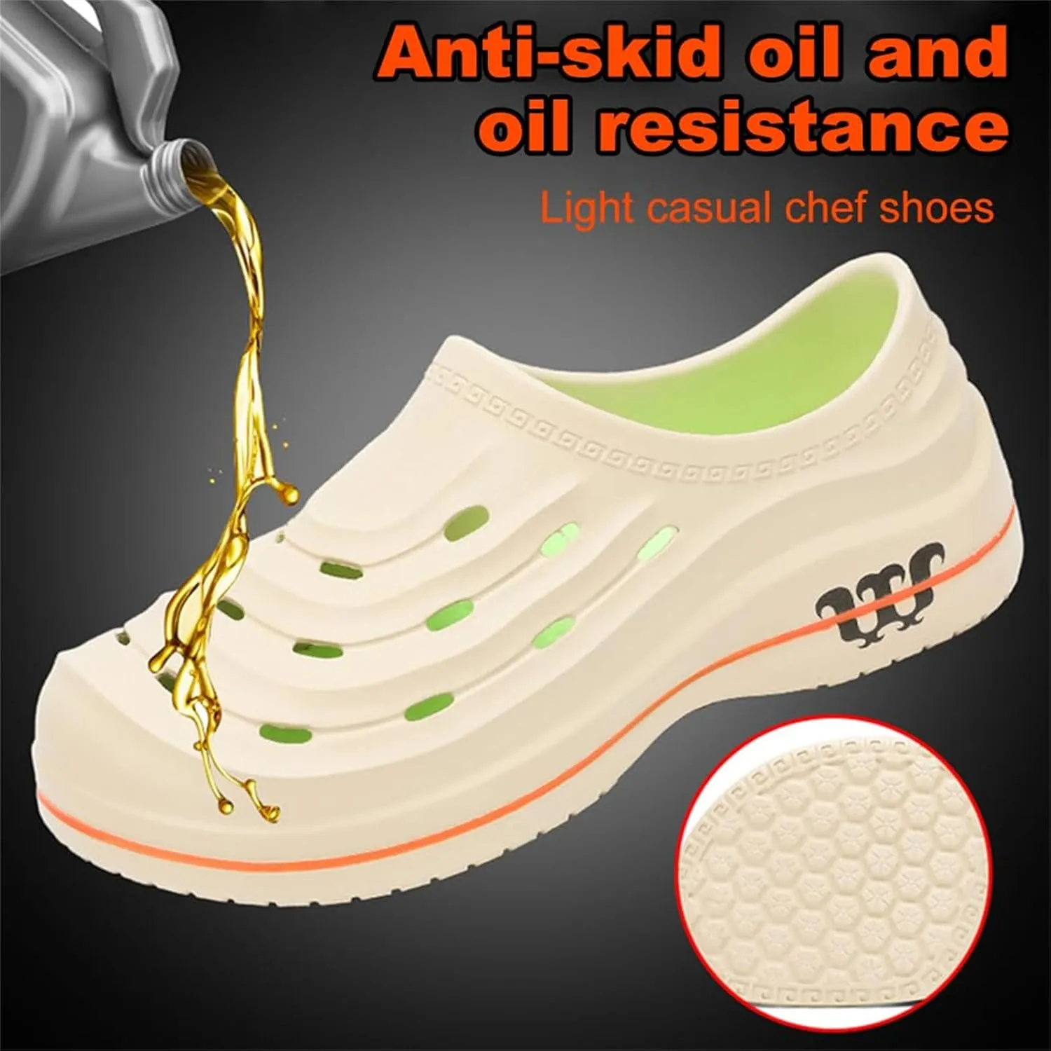 Armadillo Clogs Nurse Shoes for Women Men Comfortable Non Slip Work Shoes, Oil Resistant Chef Shoe Wide Waterproof Nursing Shoe, Ideal for Healthcare Kitchen Food Service Garden Unisex