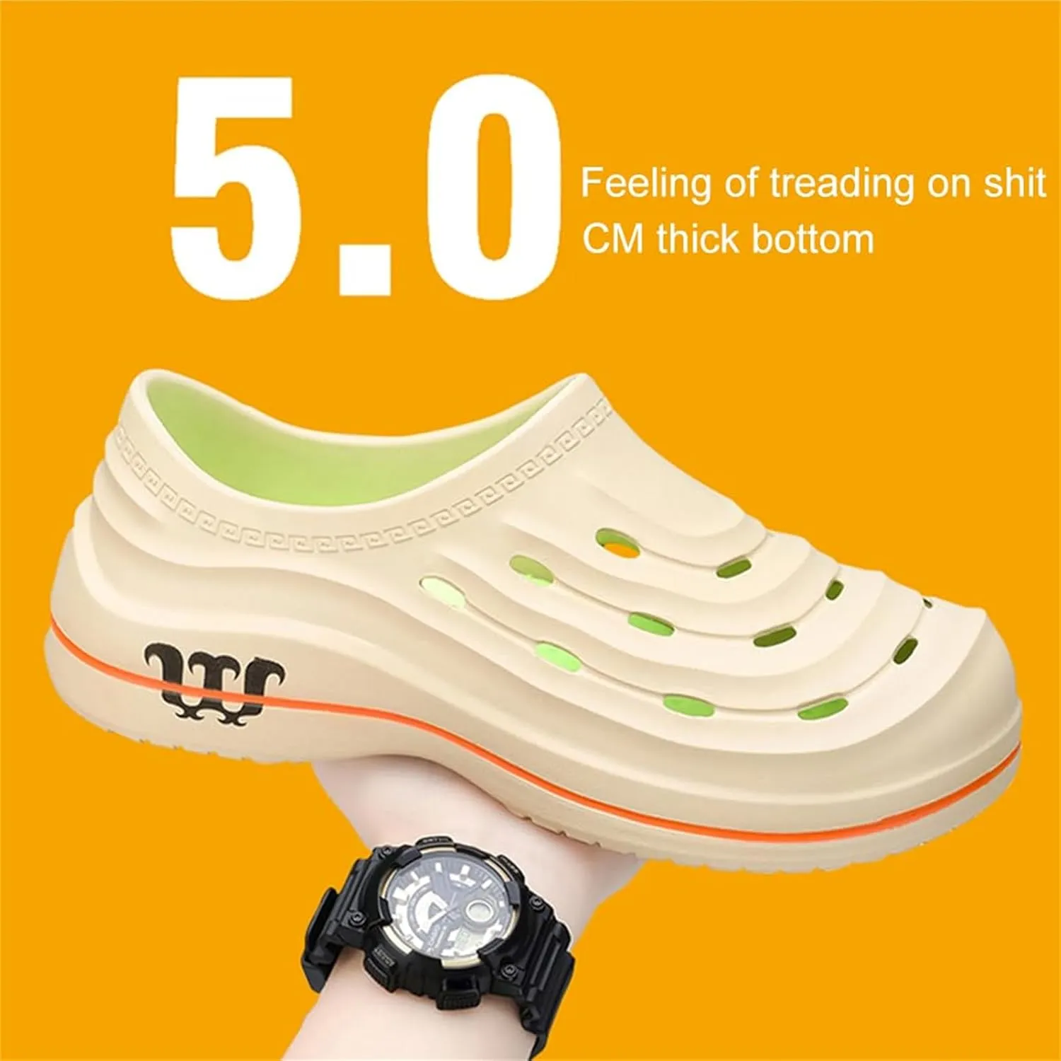 Armadillo Clogs Nurse Shoes for Women Men Comfortable Non Slip Work Shoes, Oil Resistant Chef Shoe Wide Waterproof Nursing Shoe, Ideal for Healthcare Kitchen Food Service Garden Unisex