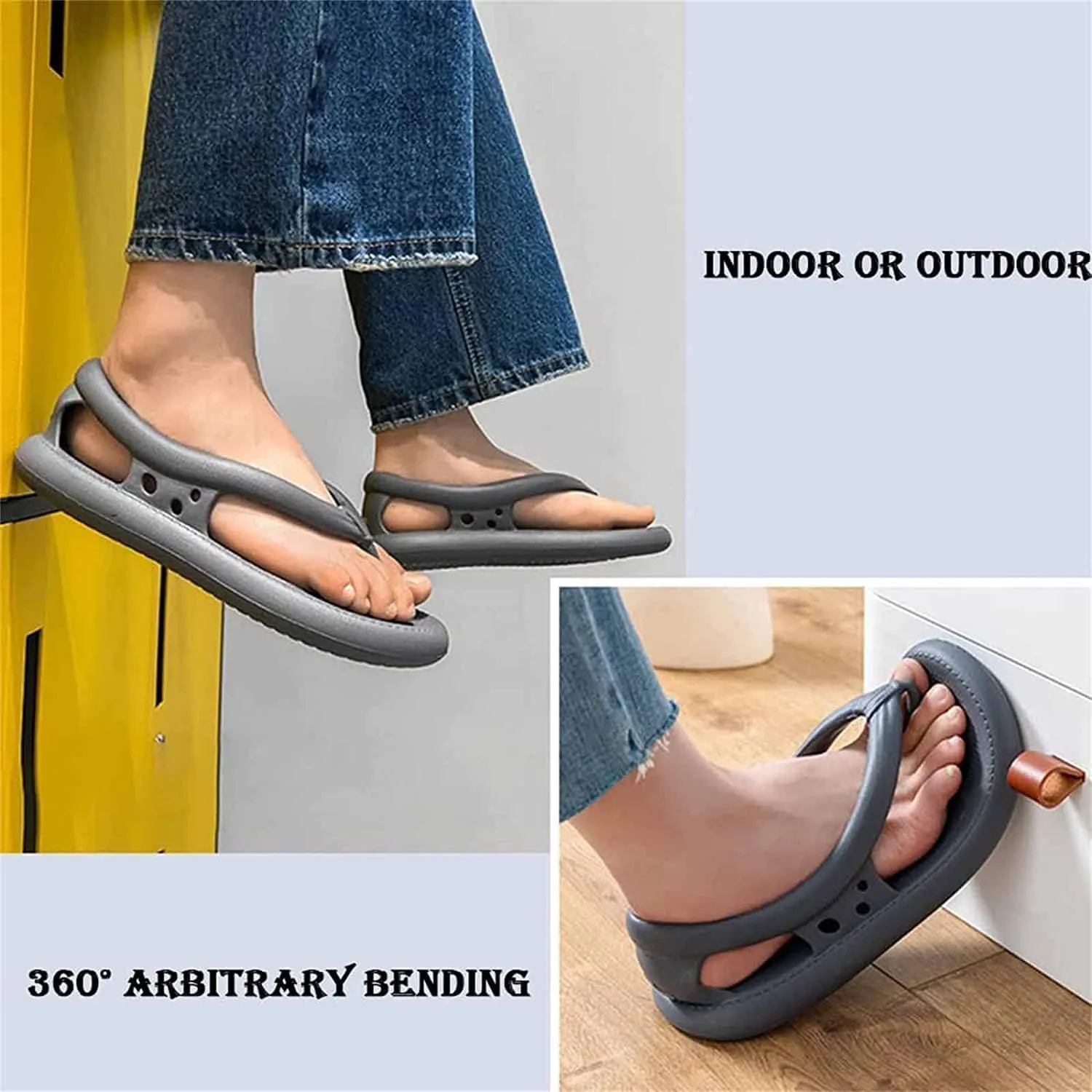 Bazuo Sandals Bazuo Non-Slip Slippers,2023 Summer New Beach Unisex Flops Sandals Comfort Walking Outdoor Couple Bathroom Slippers