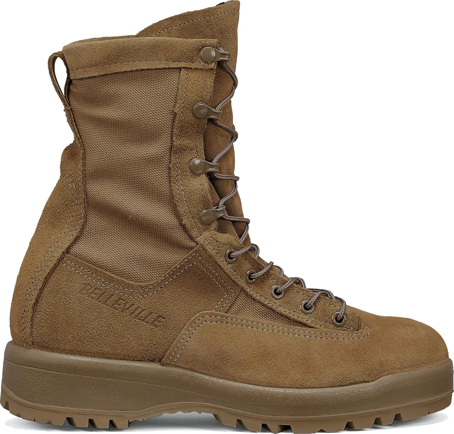 Belleville C790 8 Waterproof Flight and Combat Boots for Men - AR 670-1/AFI 36-2903 Army/Air Force Flight Approved Coyote Brown with Vibram Sierra Outsole; Berry Compliant