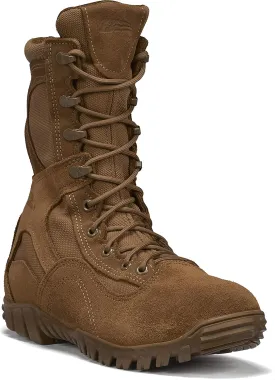 Belleville C793 8 Waterproof Assault Flight Military Boots for Men - Coyote Brown Army/Air Force AR 670-1/AFI 36-2903 Compliant with Vibram Ibex Outsole; Berry Compliant