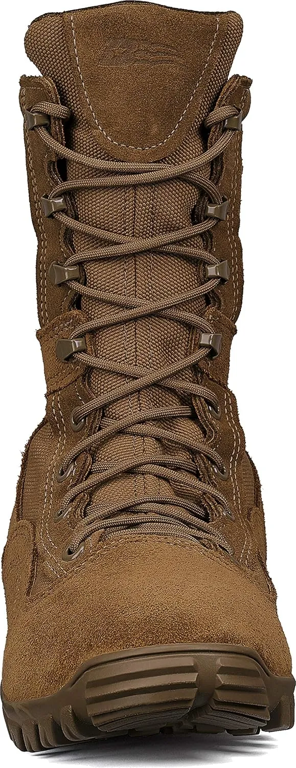 Belleville C793 8 Waterproof Assault Flight Military Boots for Men - Coyote Brown Army/Air Force AR 670-1/AFI 36-2903 Compliant with Vibram Ibex Outsole; Berry Compliant