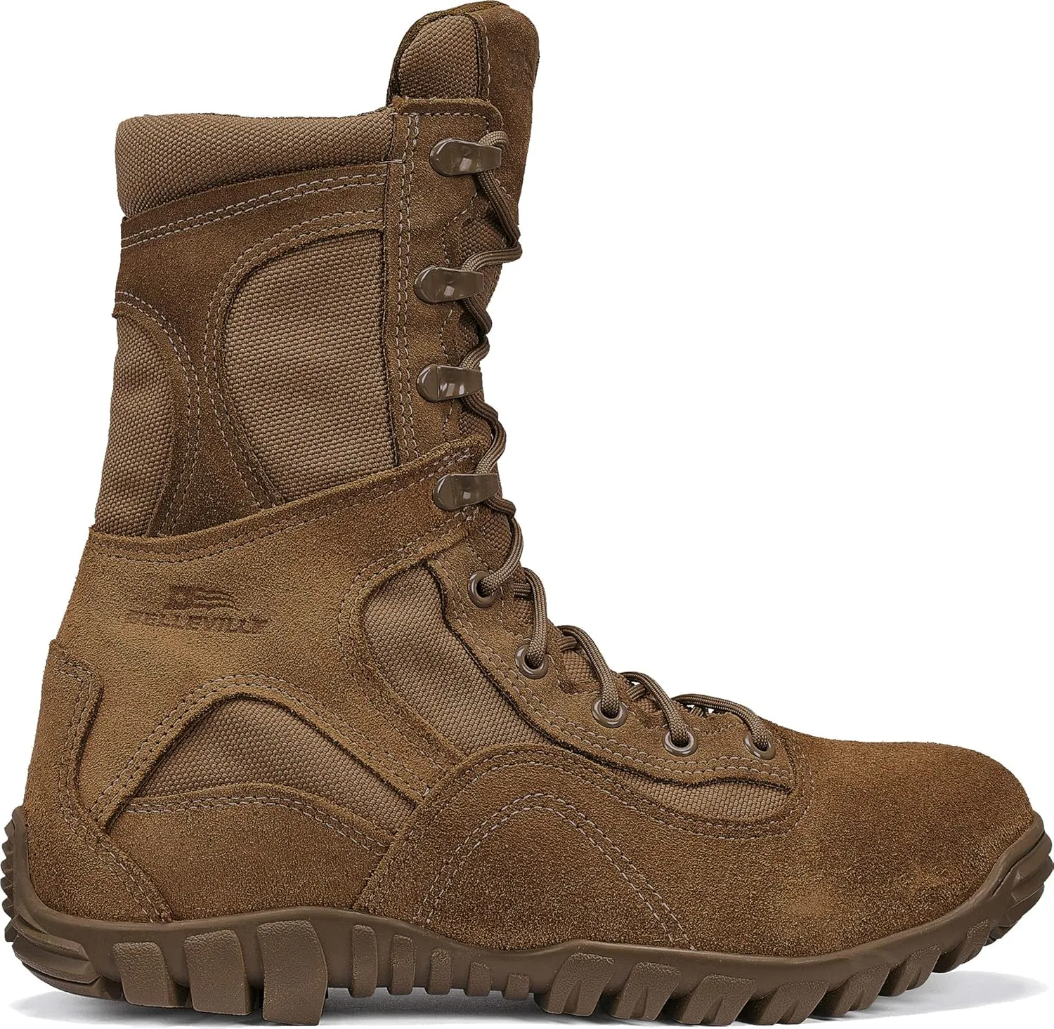 Belleville C793 8 Waterproof Assault Flight Military Boots for Men - Coyote Brown Army/Air Force AR 670-1/AFI 36-2903 Compliant with Vibram Ibex Outsole; Berry Compliant