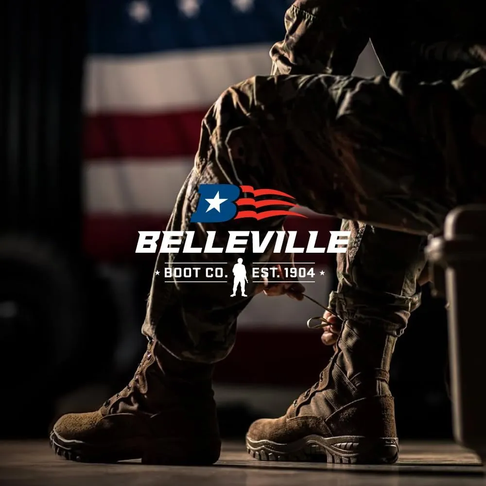 Belleville Flyweight C320 8 Combat Boots for Men - Ultra-Lightweight Army/Air Force OCP ACU Coyote Brown Leather with Traction Outsole; Berry Compliant