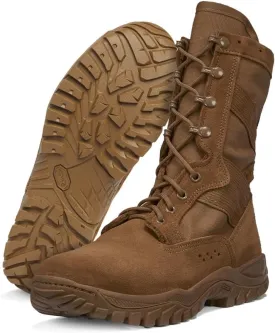 Belleville Flyweight C320 8 Combat Boots for Men - Ultra-Lightweight Army/Air Force OCP ACU Coyote Brown Leather with Traction Outsole; Berry Compliant
