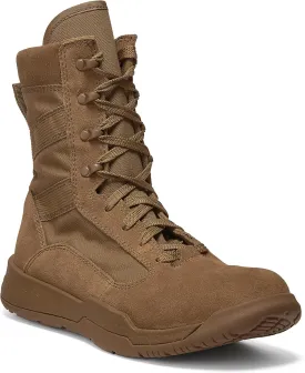 Belleville Mens TR501 8 Inch AMRAP Athletic Training and Tactical Boots for Men - Army/Air Force OCP ACU Coyote Brown Cattlehide Leather with PT Traction Rubber Outsole