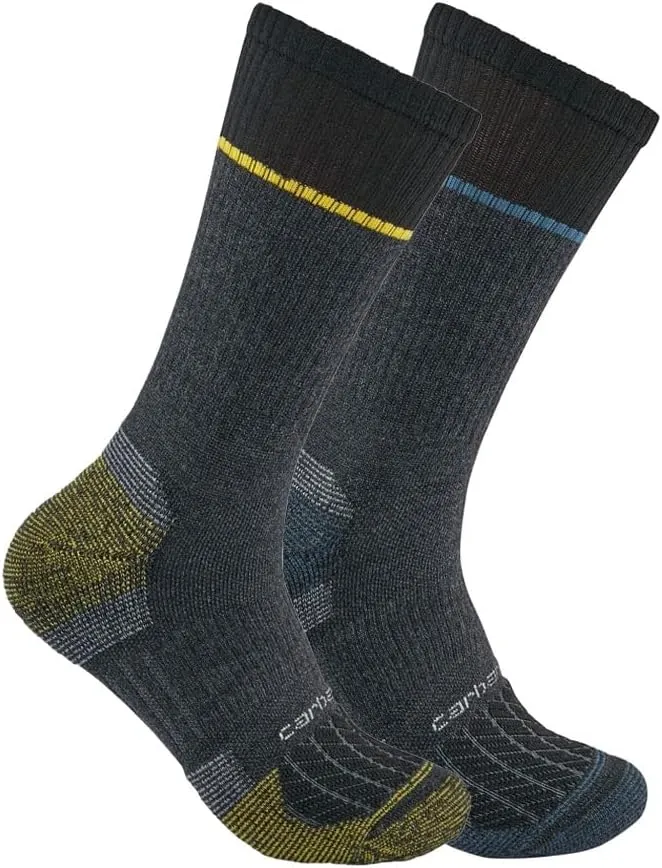 Carhartt Men's Force Midweight Steel Toe Sock 2 Pack
