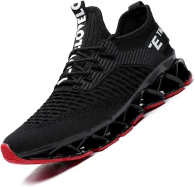 Chopben Men's Running Shoes Blade Non Slip Fashion Sneakers Breathable Mesh Soft Sole Casual Athletic Walking Shoes
