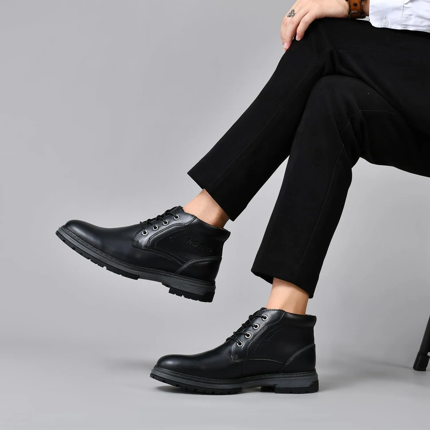 Chukka Boots Boots for Men Casual Boots Motorcycle Combat Ankle Boots Black Boots