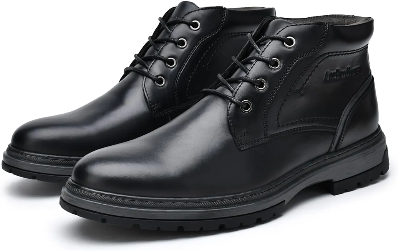 Chukka Boots Boots for Men Casual Boots Motorcycle Combat Ankle Boots Black Boots