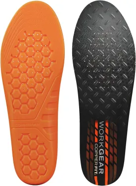COPPER FIT PRO Grade Work Insoles  Anti-Shock, Anti-Fatigue Orthopedic Cushion with Contoured Arch  for Work Boots and Shoes  Mens 8  13  1 Pair (1 Pair)