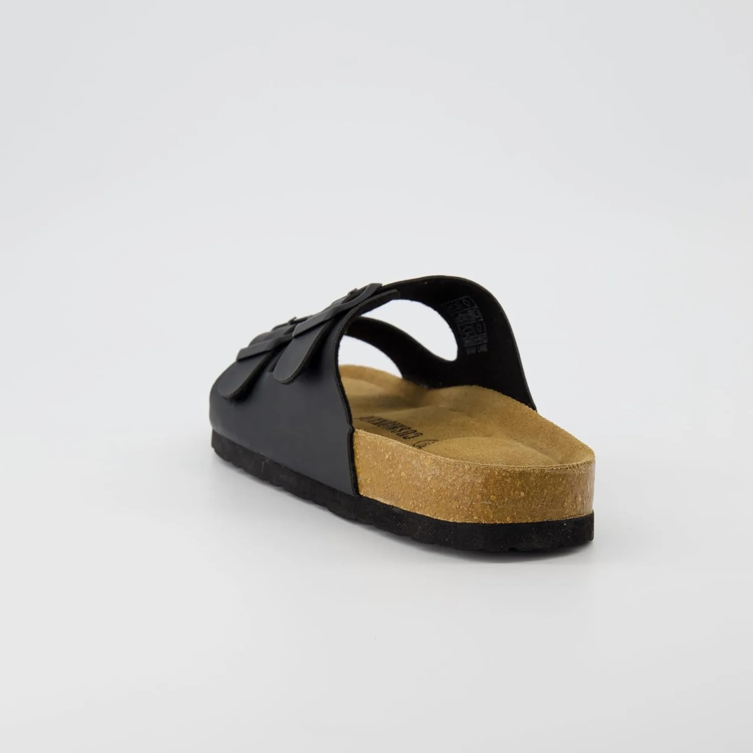 CUSHIONAIRE Lane Cork Footbed Sandals for Women  Comfortable Double Buckle Slip-On with Genuine Suede Footbed & Arch Support Slides for Women Footwear
