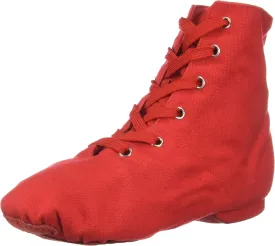 Danzcue Womens Canvas Lace up Jazz Boot Shoes