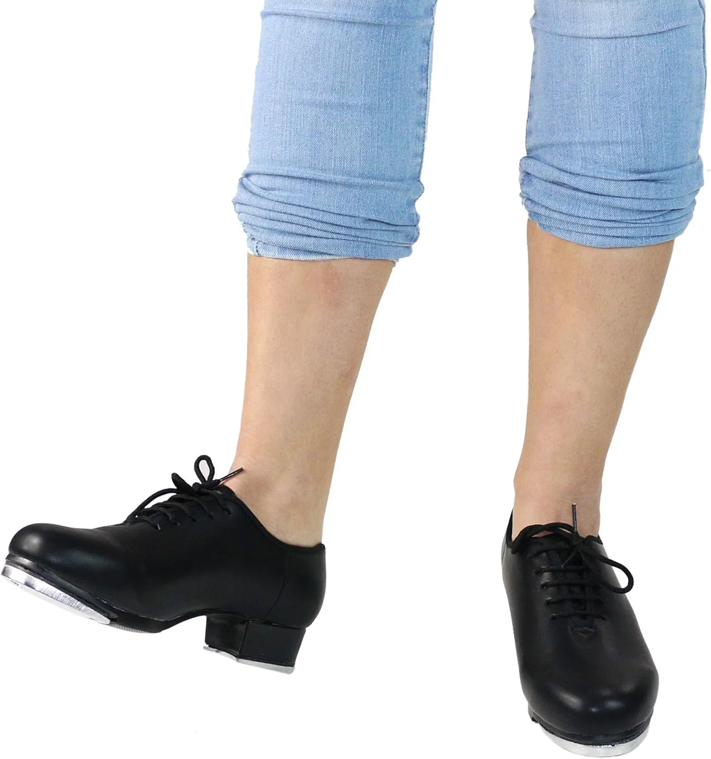 Danzcue Womens Lace Up Tap Shoes