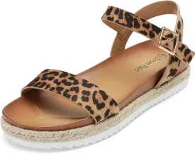DREAM PAIRS Womens Open Toe Ankle Strap Espadrille Casual Flatform Platform Wedge Sandals