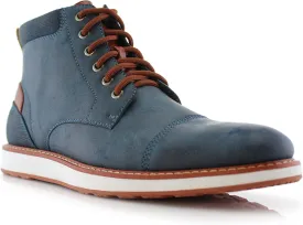 Ferro Aldo Birt MFA506027 Mens Memory Foam Casual Mid-Top Sneaker Desert Vegan Leather Chukka Boots