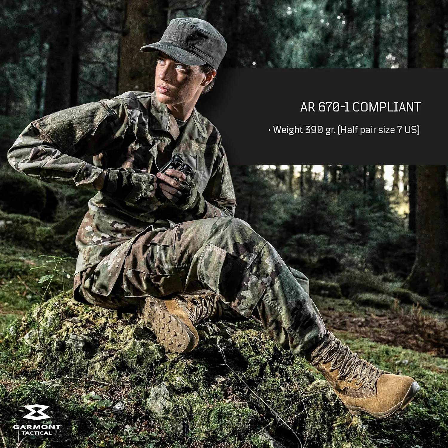 GARMONT TACTICAL T8 Athena Military Combat Boots for Women, Army, Air Force, AR670-1 Compliant Footwear, Suede Leather, Increased Arch Support