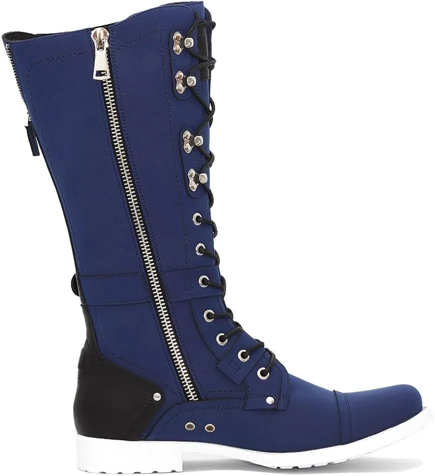 J75 Men's Decoy Light Weight | Knee Height | Lace-up & Inside Zipper | Combat | Tactical | Army | Cap-toe Military Boots