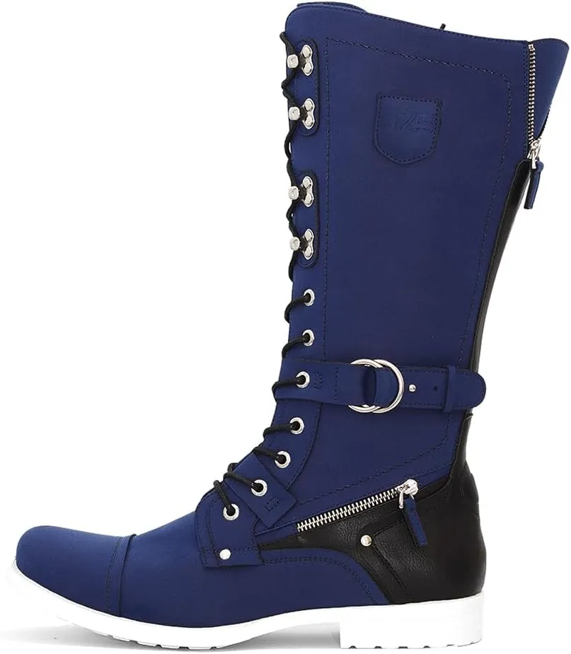 J75 Men's Decoy Light Weight | Knee Height | Lace-up & Inside Zipper | Combat | Tactical | Army | Cap-toe Military Boots