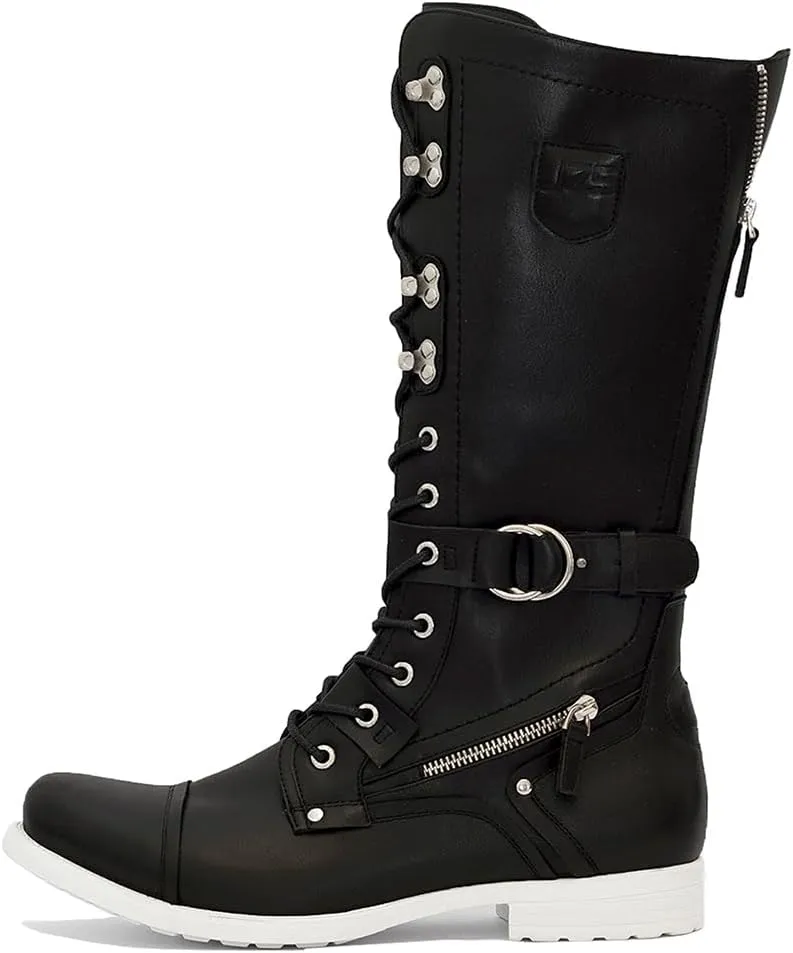 J75 Men's Decoy Light Weight | Knee Height | Lace-up & Inside Zipper | Combat | Tactical | Army | Cap-toe Military Boots