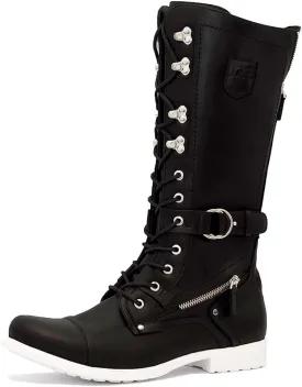 J75 Men's Decoy Light Weight | Knee Height | Lace-up & Inside Zipper | Combat | Tactical | Army | Cap-toe Military Boots