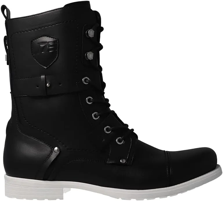 J75 Men's Deploy Light Weight | Mid-calf | Lace-up & Inside Zipper | Combat | Tactical | Army | Cap-toe Military Boots