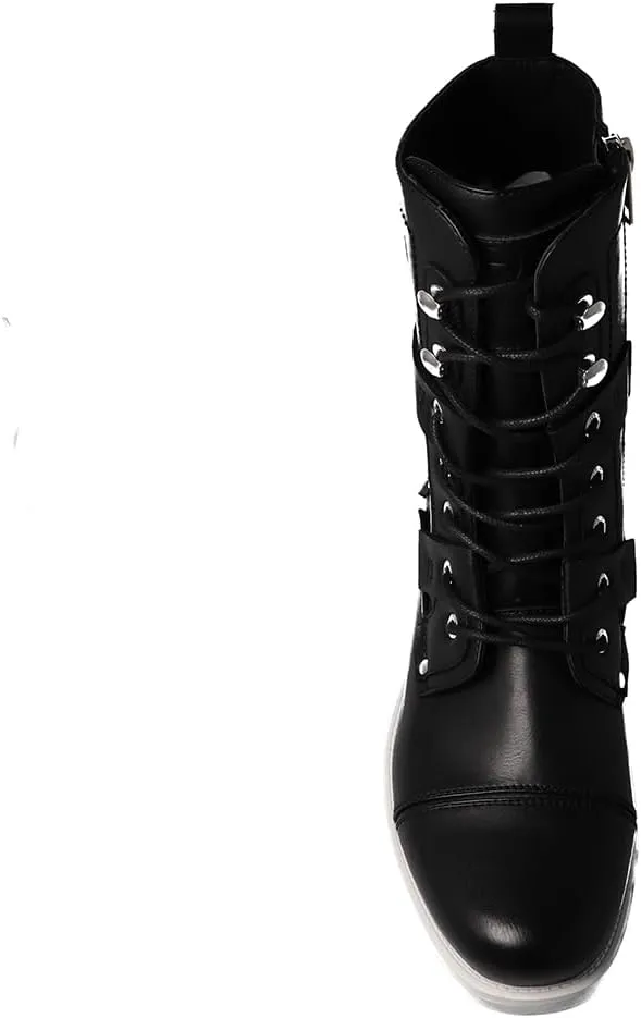 J75 Men's Deploy Light Weight | Mid-calf | Lace-up & Inside Zipper | Combat | Tactical | Army | Cap-toe Military Boots