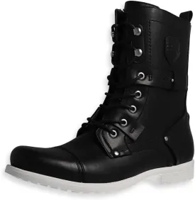 J75 Men's Deploy Light Weight | Mid-calf | Lace-up & Inside Zipper | Combat | Tactical | Army | Cap-toe Military Boots