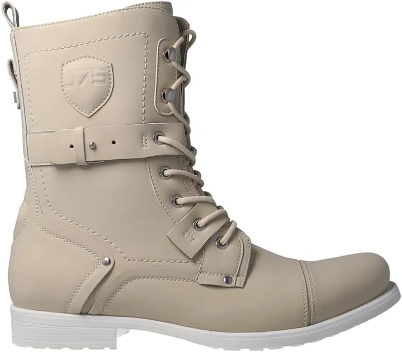 J75 Men's Deploy Light Weight | Mid-calf | Lace-up & Inside Zipper | Combat | Tactical | Army | Cap-toe Military Boots
