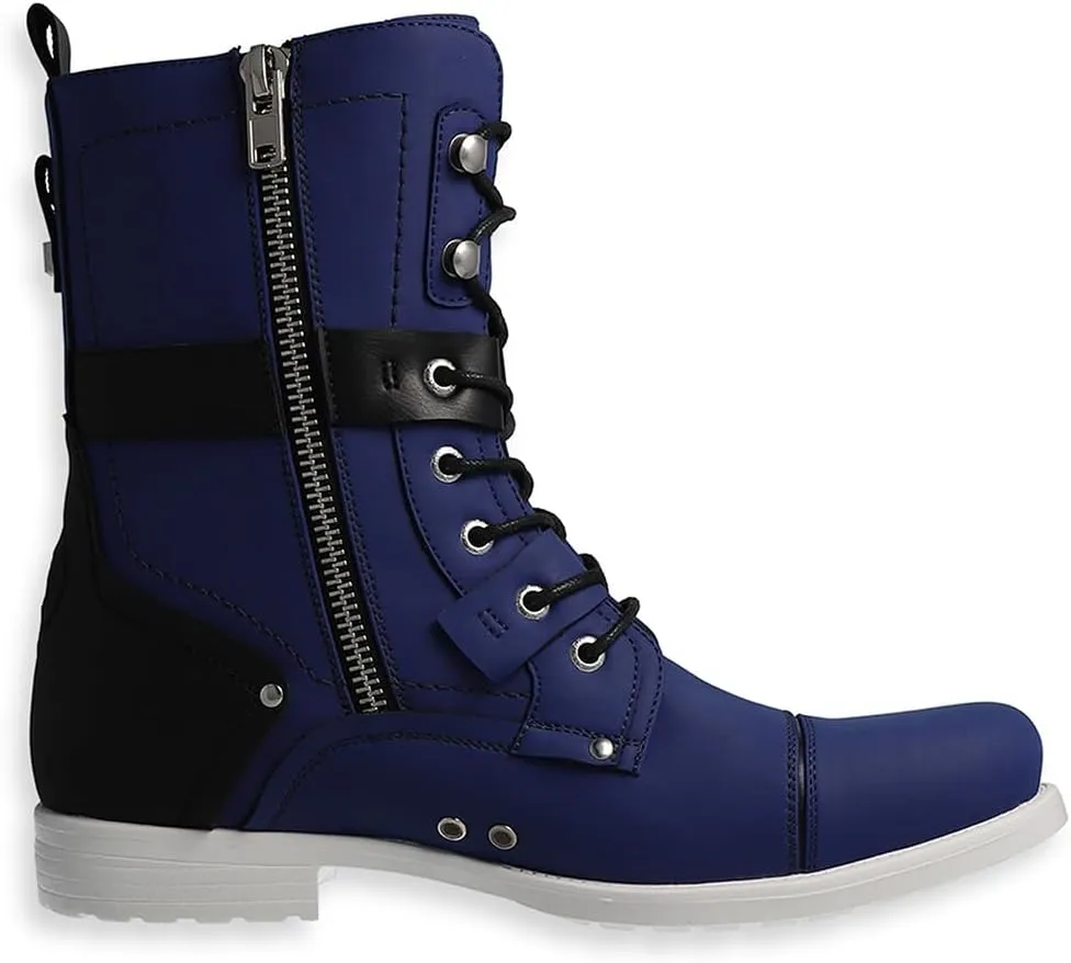 J75 Men's Deploy Light Weight | Mid-calf | Lace-up & Inside Zipper | Combat | Tactical | Army | Cap-toe Military Boots