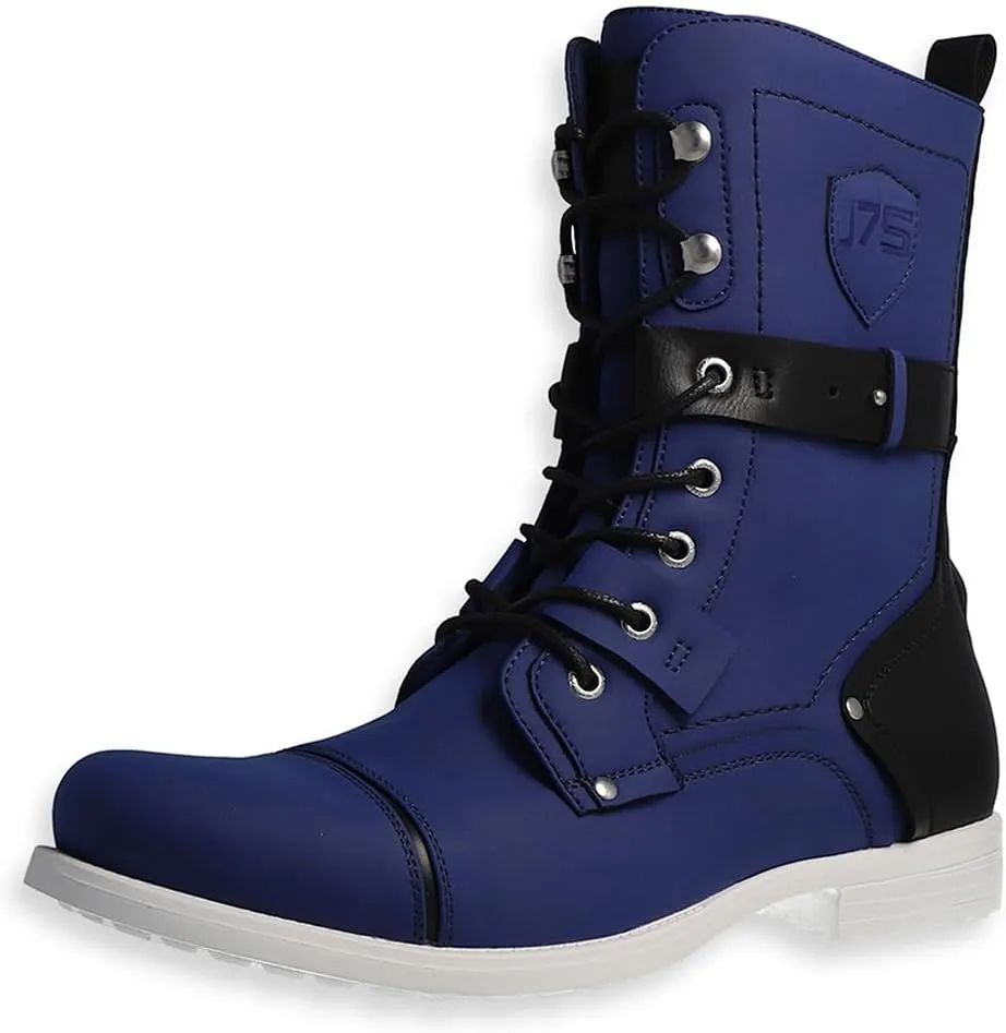 J75 Men's Deploy Light Weight | Mid-calf | Lace-up & Inside Zipper | Combat | Tactical | Army | Cap-toe Military Boots