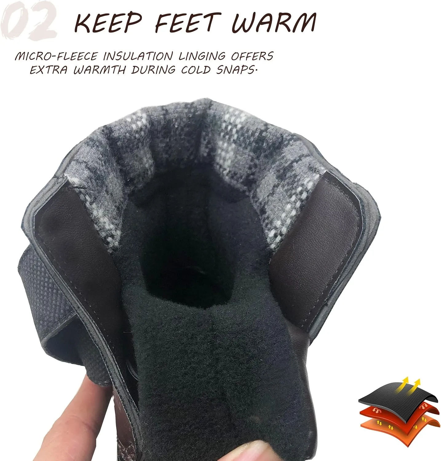 Kids Boys Girls Snow Boots Waterproof Insulated Warm Outdoor Winter Boots(Toddler/Little Kid)