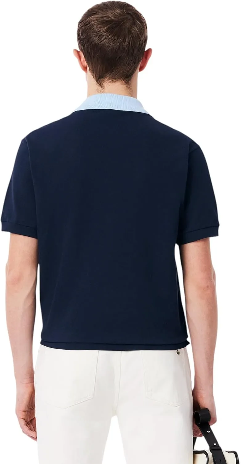 Lacoste Men's Seasonal Short Sleeve Classic Fit Contrast Collar Polo