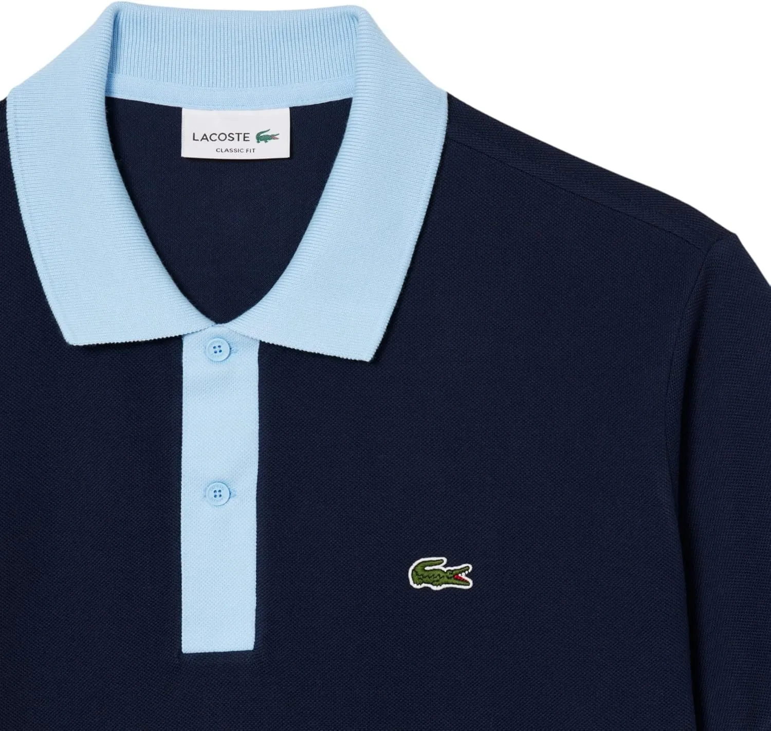 Lacoste Men's Seasonal Short Sleeve Classic Fit Contrast Collar Polo