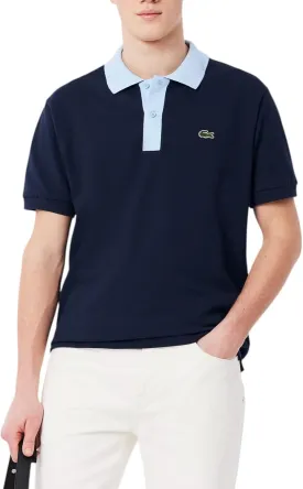 Lacoste Men's Seasonal Short Sleeve Classic Fit Contrast Collar Polo