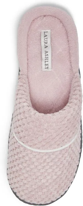 Laura Ashley Ladies Spa Rugged Slippers With Memory Foam Insole