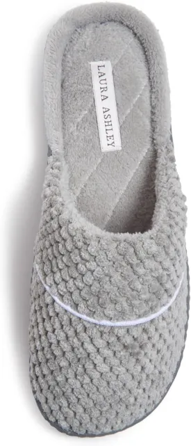Laura Ashley Ladies Spa Rugged Slippers With Memory Foam Insole