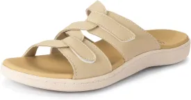 LazyStep Women's Orthotic Slide Sandals with Arch Support & Adjustable Straps