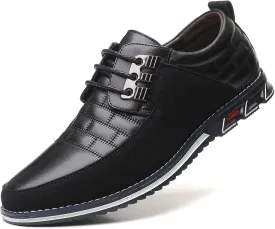 Mens Dress Shoes Casual Business Oxford Derby Orthopedic Leather Shoes Simple Lace-up Walk Loafers Flats Shoes for Men