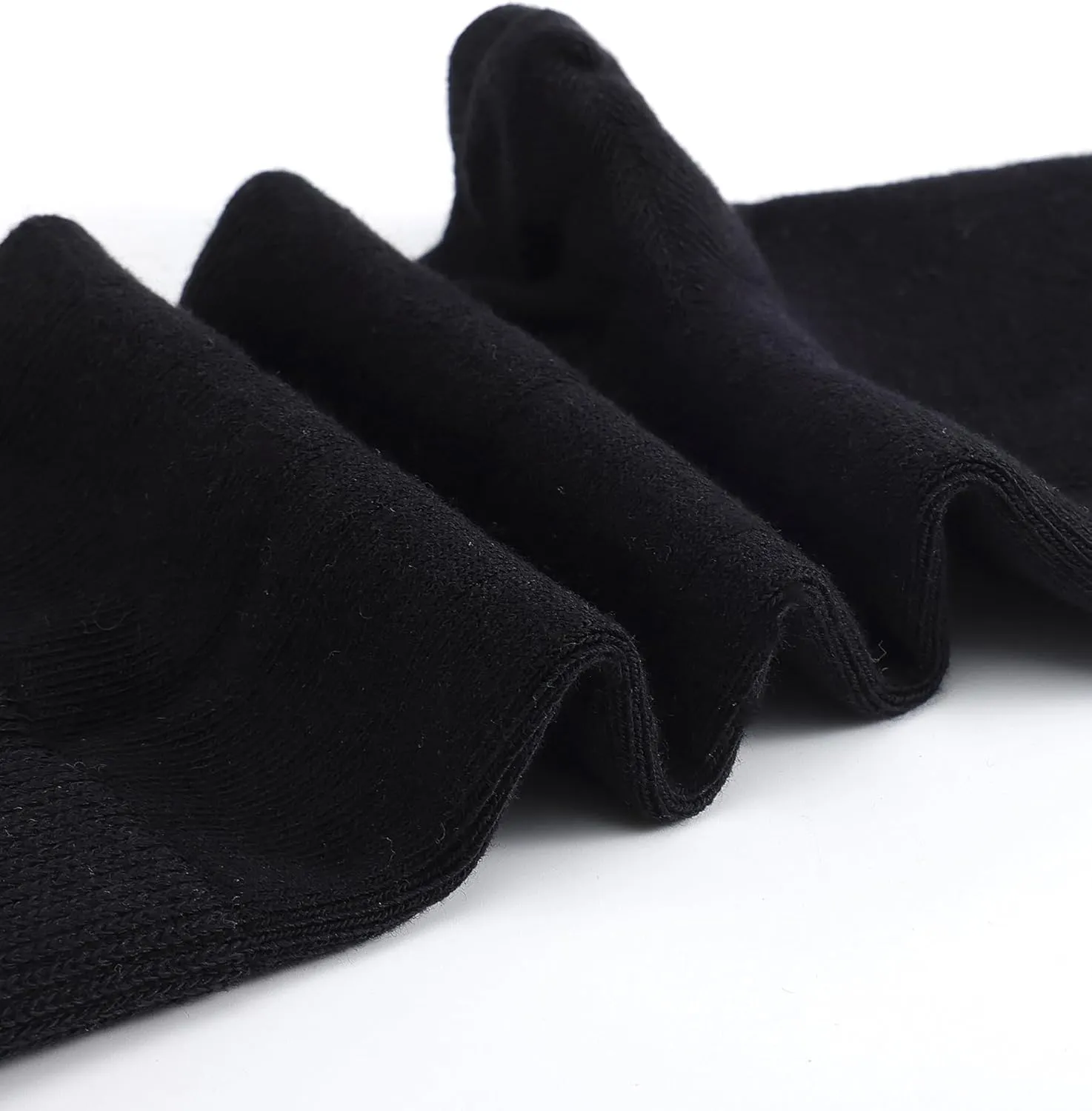Mens Dress Socks Soild Ribbed Crew Socks Combed Cotton Anti Odor Size 8-13