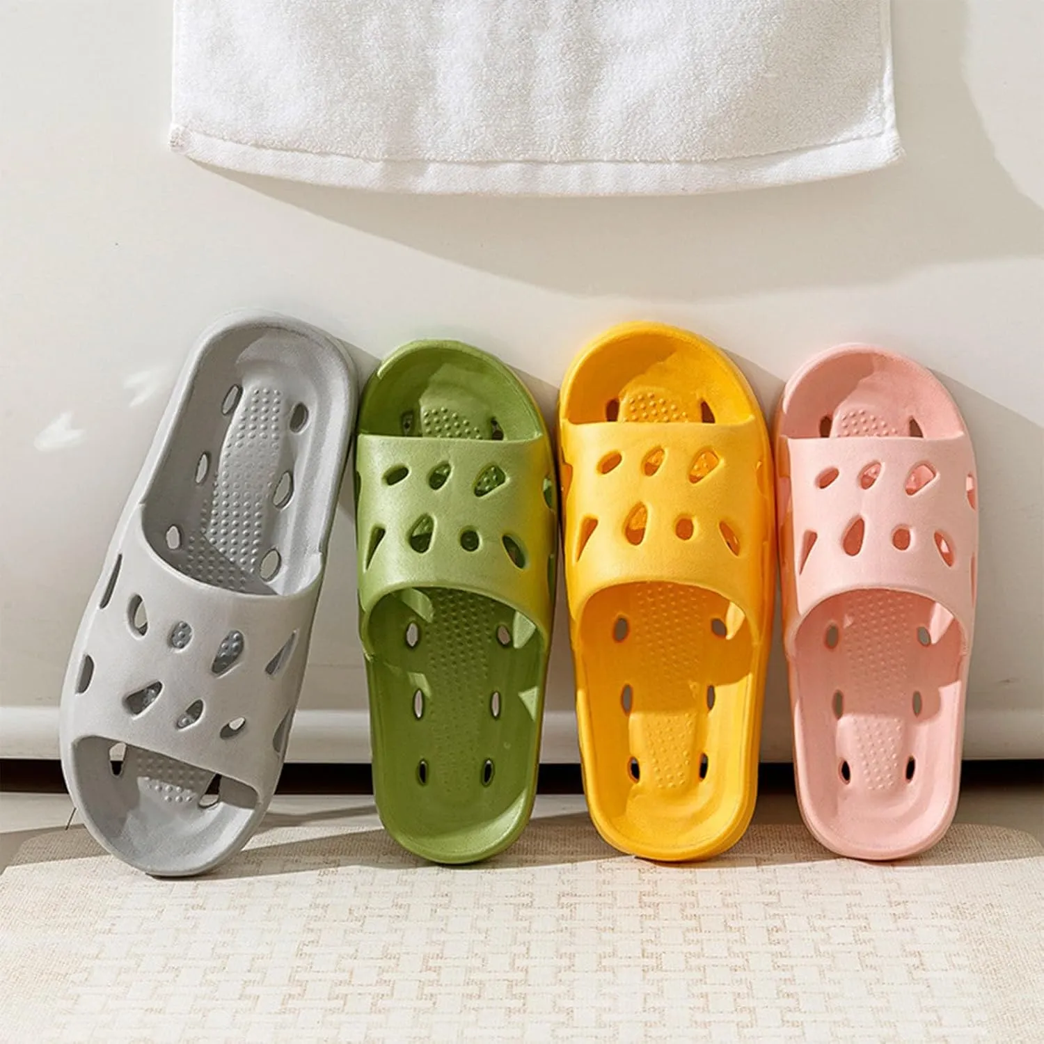 Mens Shower Shoes Shower Shoes Women Cloud Slippers for Men Womens Slides Ultra Comfort Bathroom Non Slip Slippers