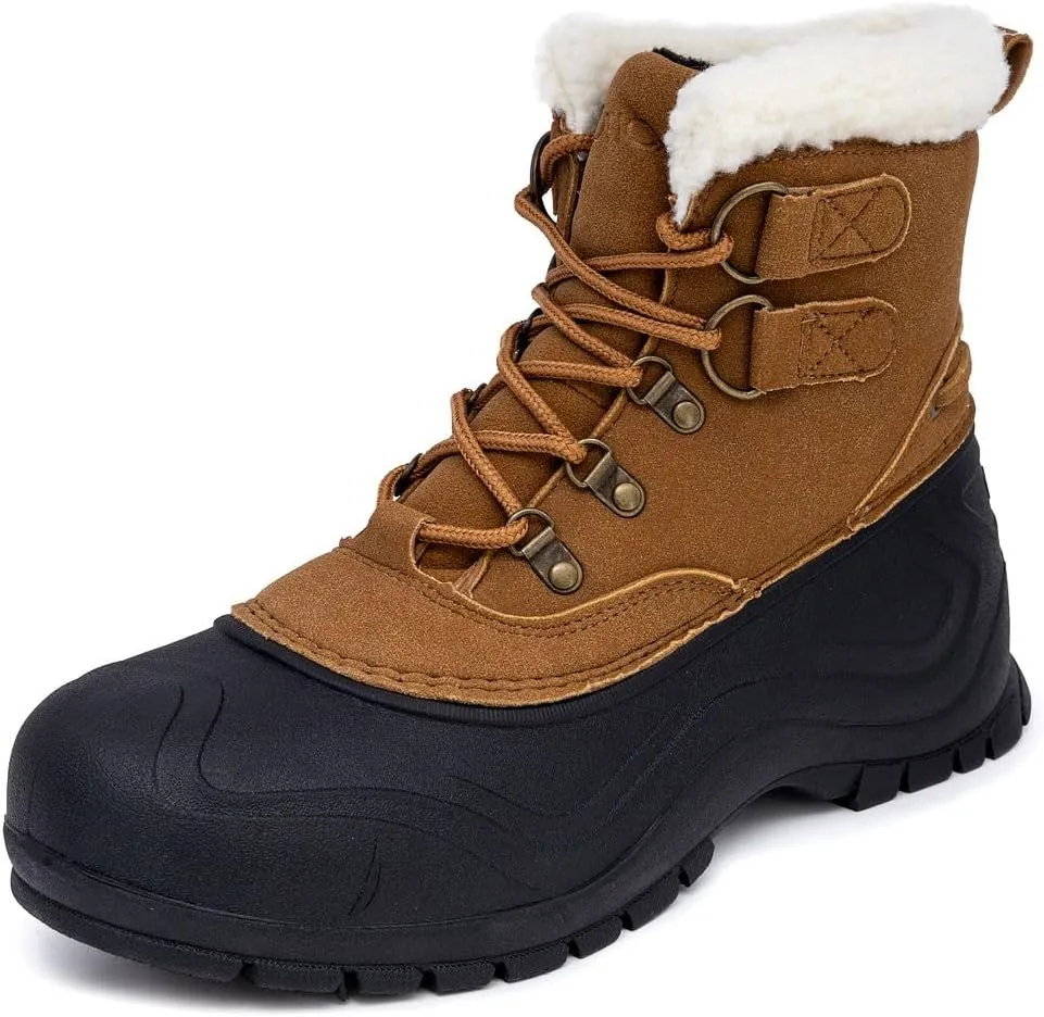 Nautica Mens Duck Boots Waterproof Shell Insulated Snow & Rain Boot -Lace-Up Winter Shoe- Channing (Wide/Medium Width)