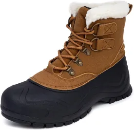 Nautica Mens Duck Boots Waterproof Shell Insulated Snow & Rain Boot -Lace-Up Winter Shoe- Channing (Wide/Medium Width)