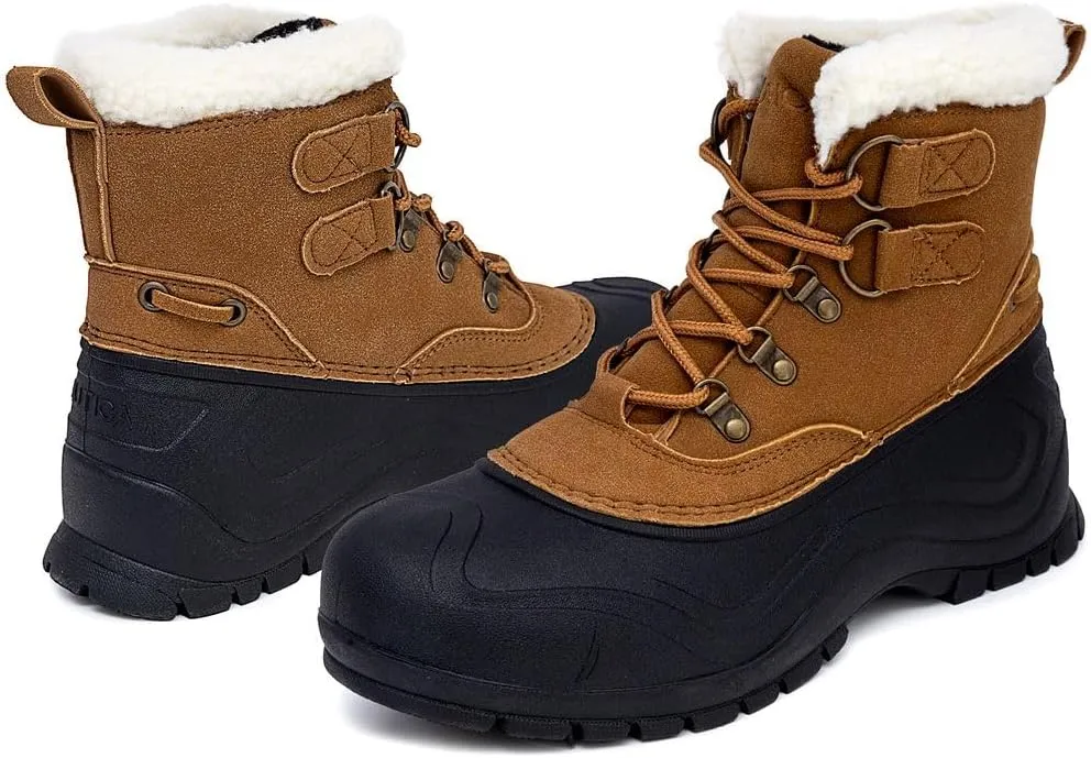 Nautica Mens Duck Boots Waterproof Shell Insulated Snow & Rain Boot -Lace-Up Winter Shoe- Channing (Wide/Medium Width)