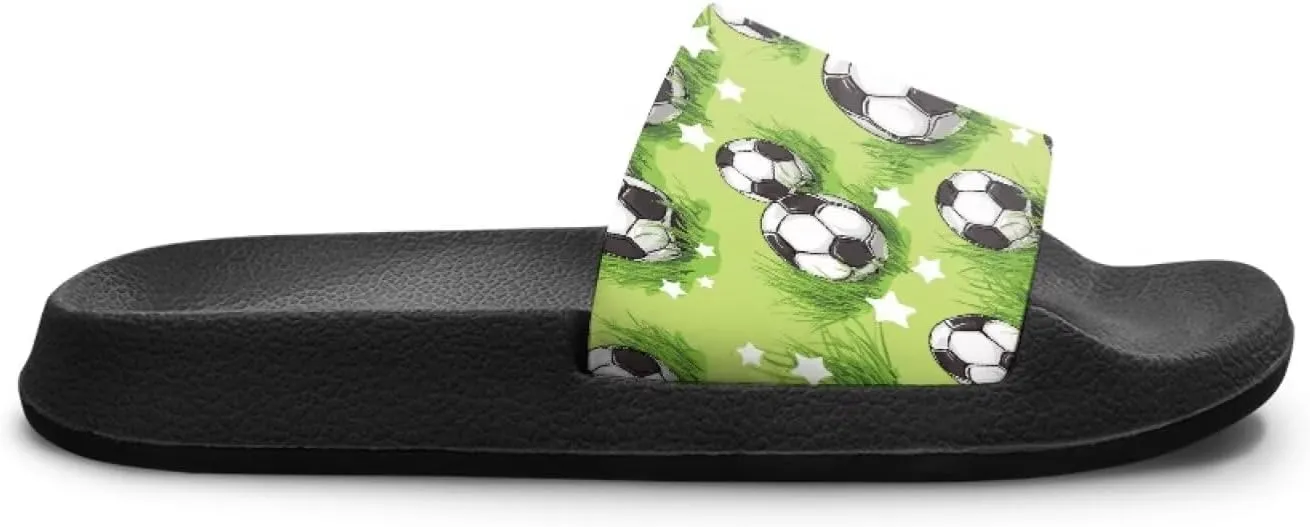 Novelty Patten Kids Cloud Slides Sandals Sports Ball Indoor House Slippers Tractor Print Shower Shoes for Boys Girls Comfort Footbed Slipper Open Toe Outdoor Sandal