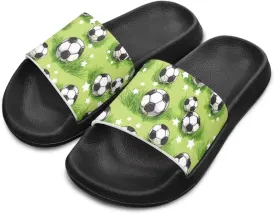 Novelty Patten Kids Cloud Slides Sandals Sports Ball Indoor House Slippers Tractor Print Shower Shoes for Boys Girls Comfort Footbed Slipper Open Toe Outdoor Sandal